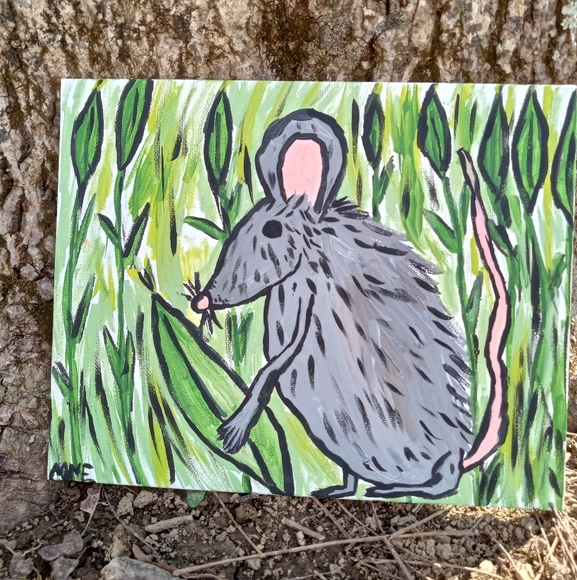 Mouse With Corn Painting - Picture 3 of 4